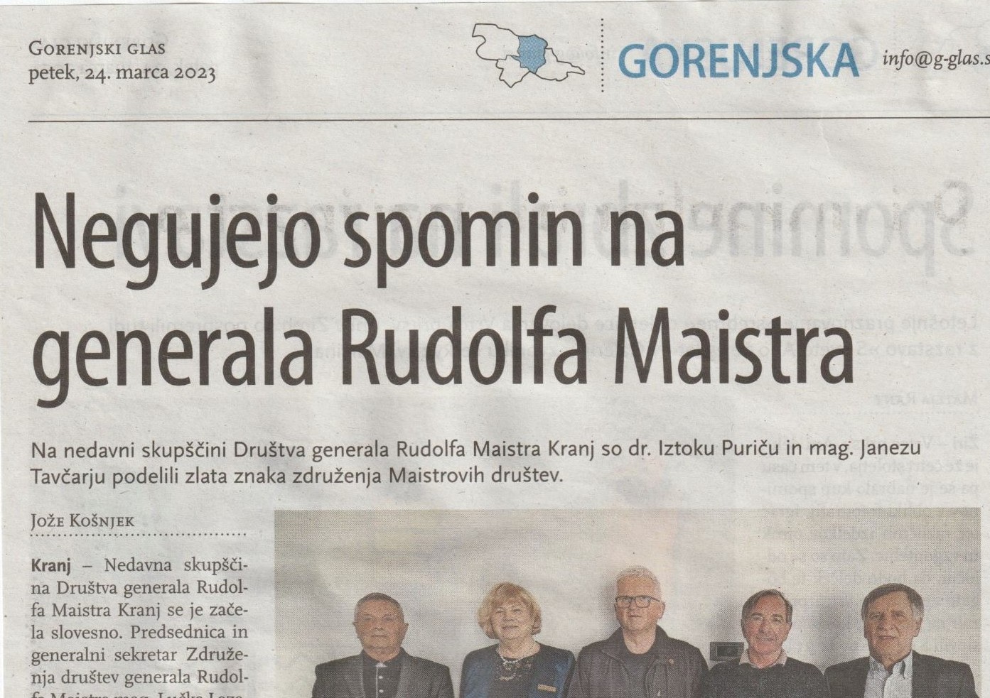 image from Negujejo spomin na generala Rudolfa Maistra